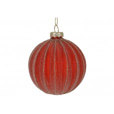 Куля скло 8см з ефектом льоду,червоний №108-851/Bonadi/(12)