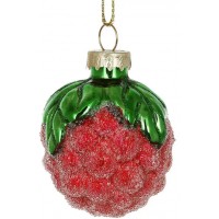 Прикраса скло "Малина" 4,7х5,9см з ефектом льоду №108-903/Bonadi/