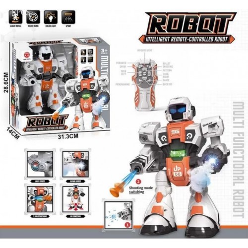 Робот на бат-ці,стріляє гелем+знарядами,в кор-ці,31,3х14х28,6см 606-38(12)(24) КІ