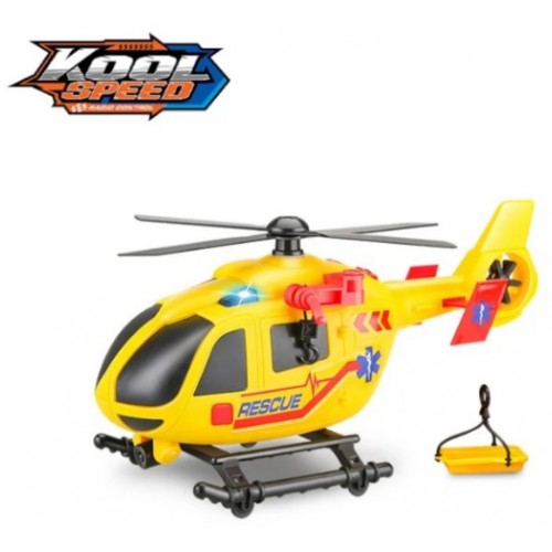 Рятувальний вертоліт Kool Speed на бат-ці, світ., звук., 38,5х15х21см DHTS10357