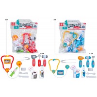 Набір лікаря: стетоскоп, мед.інструменти,в кульку 24х31х6см №5507-08-11(120)