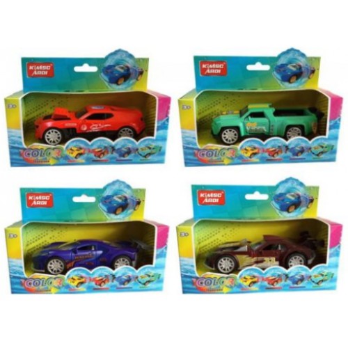 Машина метал. 13см,міняє колір,4 види,в кор-ці,16,5х12х7см XY523B(48)