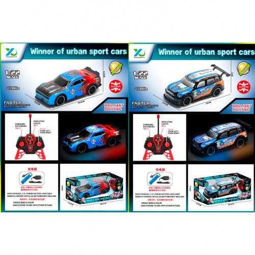 Машина RK (1:22) 18см,світ.,корпус не б'ється,USB,в кор-ці,26х12х12см YQ081-5A-10A(24)