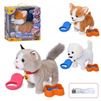 М'яка іграшка д/к(повідець),тварина,28см,акум,сенсорна,ходить,звук №55G-5-6-8(10)