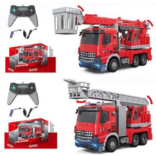 Машина RK (1:14) 33см,пожежна машина,вишка,світ.,рух.деталі,в кор-ці,43х23,5х13см