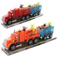 Трейлер інер-ий 42см,з причепом,тварини 6шт,2 кольори,в слюді,45х14х78см 906-270(48)