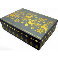 Коробка подарункова Buromax Новий Рік 27,5х19,5х7,5см BM.233345-3