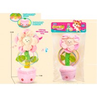 М'яка ігр. "Квітка у горщику" 34см,рухлива,муз,світ,акум,USBзарядне,в кульку26х44х11см