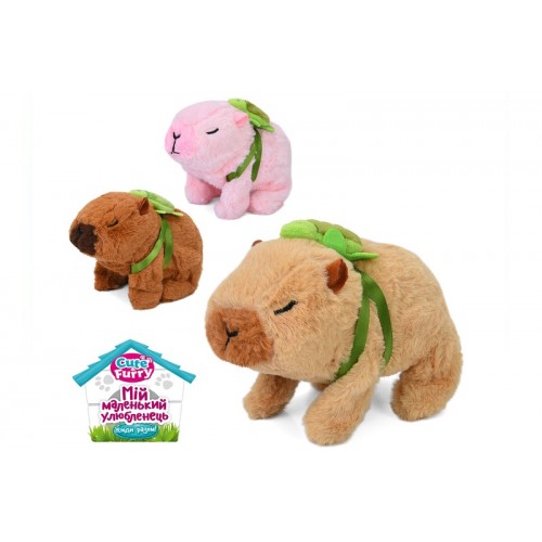 М'яка ігр. "Капібара" 15х14х10см стрибає,на бат-ці,звук,рухливий ніс,в кульку №YG0340(70)