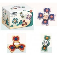 Набір брязкалець 13см,спінер 3шт,прорізувач,в кор-ці,19х14х5,5см A9(48)