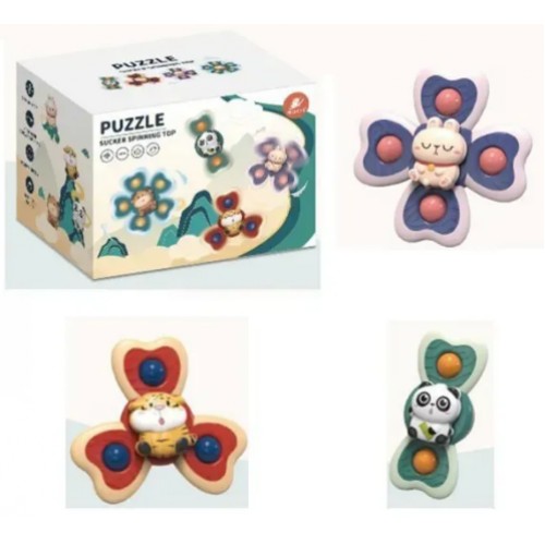 Набір брязкалець 13см,спінер 3шт,прорізувач,в кор-ці,19х14х5,5см A9(48)