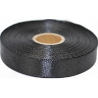 Стрічка атлас 1,2см/23м чорна(10)