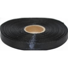 Стрічка атлас 0,6см/23м чорна(10)