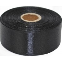 Стрічка атлас 2,5см/23м чорна(5)