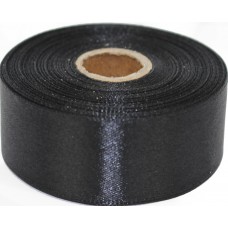 Стрічка атлас 2,5см/23м чорна(5)