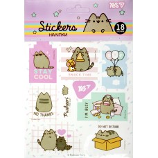 Наліпки Yes "Pusheen" 18шт №954924(100)