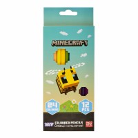 Олівці кольор. 12/24 кольор. "Yes" №290775 Minecraft.Spring