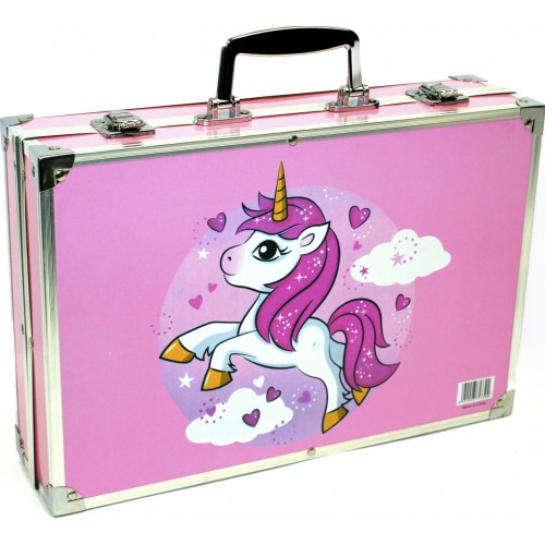 Набір для творч. в валізі: фломастери,олівці,фарби,пастель,пензлики,23х34см 858122