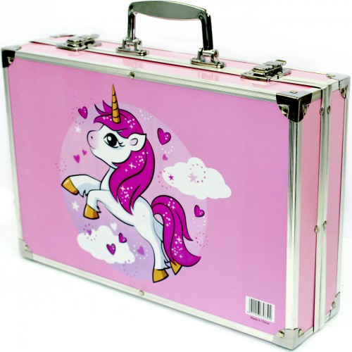 Набір для творч. в валізі: фломастери,олівці,фарби,пастель,пензлики,23х34см 858122