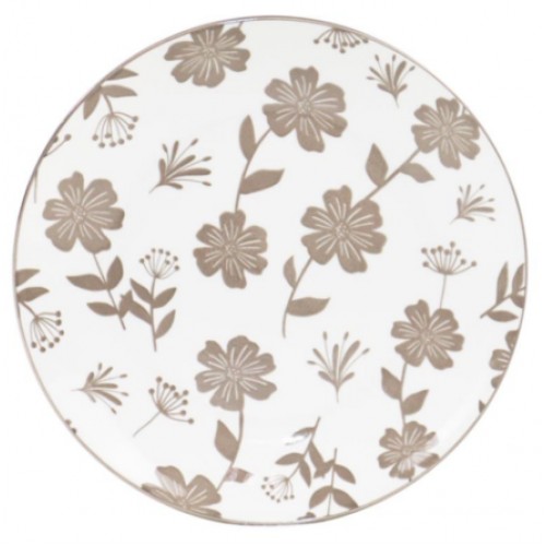 Тарілка десертна керам. "Ardesto Ravenna" 19см,біло-бежева №AR1319R