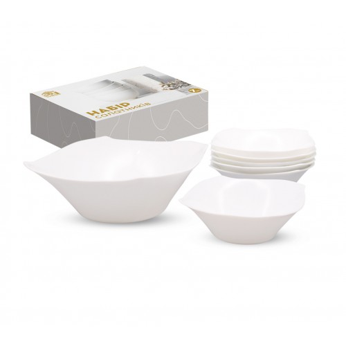 Набір салатників скло (7шт)1шт-1,3л,6-300мл №30098-03/S&T/(6)