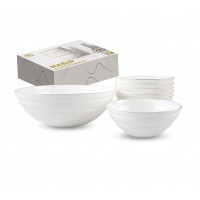 Набір салатників скло "Золотий кант" (7шт)1шт-1,5л,6-400мл №30098-04/S&T/(6)