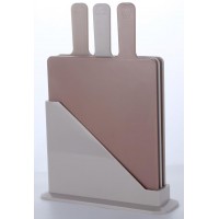 Набір дошок кухонних на підставці пласт. 3предм. "Ardesto Fresh" 24,1х33х7,9см №AR1403BB