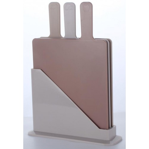 Набір дошок кухонних на підставці пласт. 3предм. "Ardesto Fresh" 24,1х33х7,9см №AR1403BB