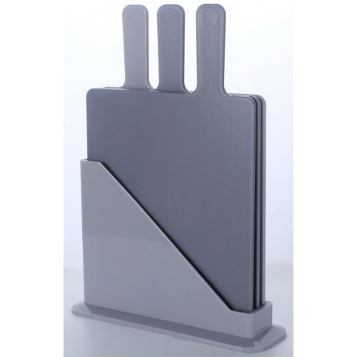 Набір дошок кухонних на підставці пласт. 3предм. "Ardesto Fresh" 24,1х33х7,9см №AR1403GRB