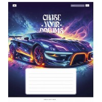 Зошит 24арк. лін. Школярик Chase your dreams ВД-лак 024-3510K(25)(200)