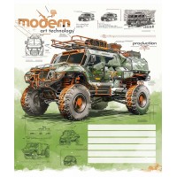 Зошит 24арк. кліт. Школярик Modern Art, Technology ВД-лак 024-3442K(25)(200)