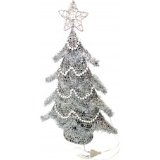 Гірлянда електрична вулична Ялинка-2 60 см, срібло 19-019-60-S