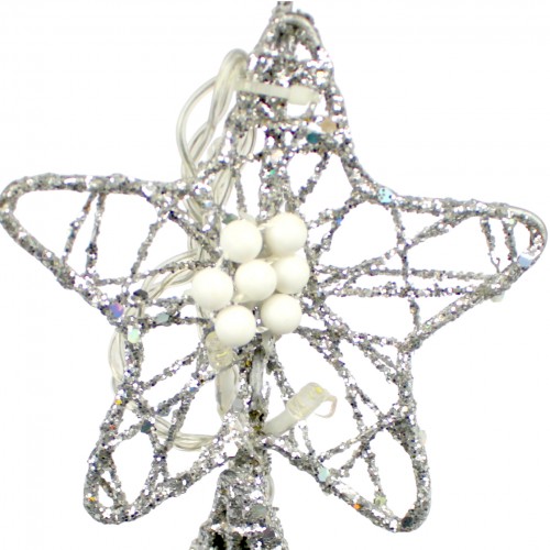 Гірлянда електрична вулична Ялинка-2 60 см, срібло 19-019-60-S