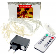 Гірлянда-штора електрич. Роса 144LED білий теплий L-1,8 H-1,2м,USB ,пульт 1931-07(50)