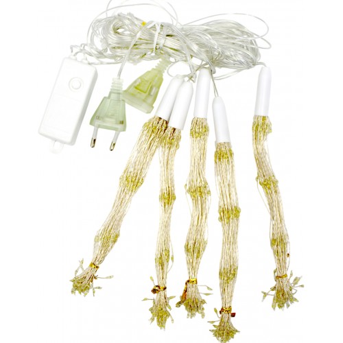 Гірлянда-пучок електрична Роса 500 LED L-3 м біла, перехідник 1947-03