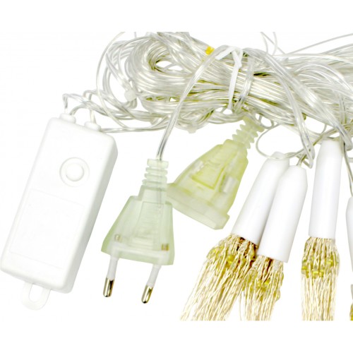Гірлянда-пучок електрична Роса 500 LED L-3 м біла, перехідник 1947-03