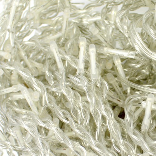 Гірлянда-штора електрична вулична 400 LED білий теплий L-3 м H-2 м прозорий провід 1482-07