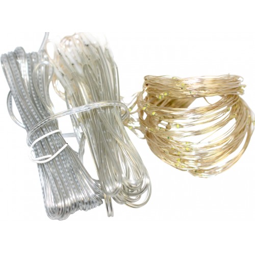 Гірлянда-штора електрична Роса 144 LED USB, пульт, bluetooth, біла L-1,8 H-1,2 м 1931-03