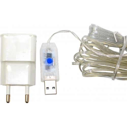 Гірлянда-штора електрична Роса 144 LED USB, пульт, bluetooth, біла L-1,8 H-1,2 м 1931-03