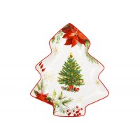Тарілка порцелян. "Christmas Story" 35х25х2,5см у формі ялинки №149-043/Bonadi/
