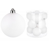 Набір куль пласт. в колбі 8см 12шт білий №47-102/Bonadi/(72)