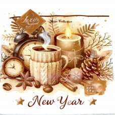 Серветки столові ТМ Luxy 3-х шарові (18шт) НР Аромат Свята(16)