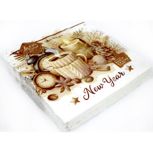 Серветки столові ТМ Luxy 3-х шарові (18шт) НР Аромат Свята(16)