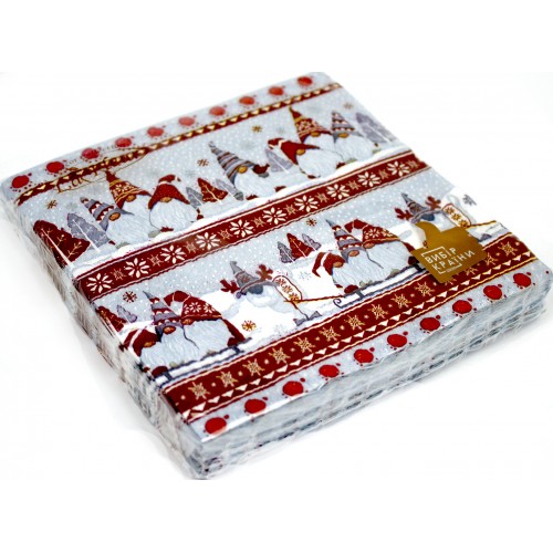 Серветки столові ТМ "La Fleur" 2-х шарові (16шт) НР Гостроверхі капелюхи(16)