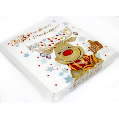 Серветки столові ТМ "La Fleur" 2-х шарові (16шт) НР Різдвяний настрій(16)