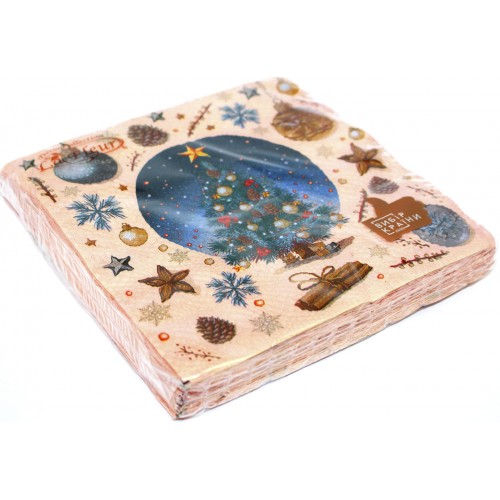 Серветки столові ТМ "La Fleur" 2-х шарові (16шт) НР Різдвяні реліквії(16)