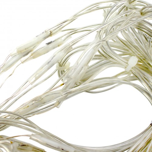 Гірлянда-штора електрич. Роса 100LED USB 20ліній білий теплий L-3м H-0,6м 1935-07(100)