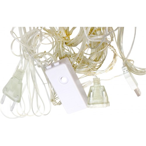 Гірлянда-водоспад електрич. 128LED білий теплий L-2м H-1,6м 1561-07(30)