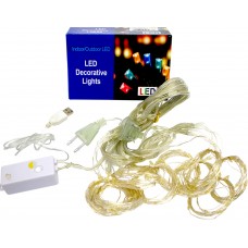 Гірлянда електрич. на бат-ці Роса 200LED білий теплий L-3мх2м 1564-07(30)