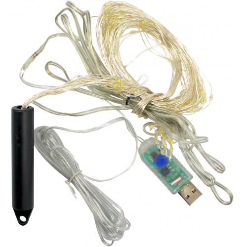 Гірлянда-пучок електрич. Роса 200LED 20 ліній по 1м біла 19102-07